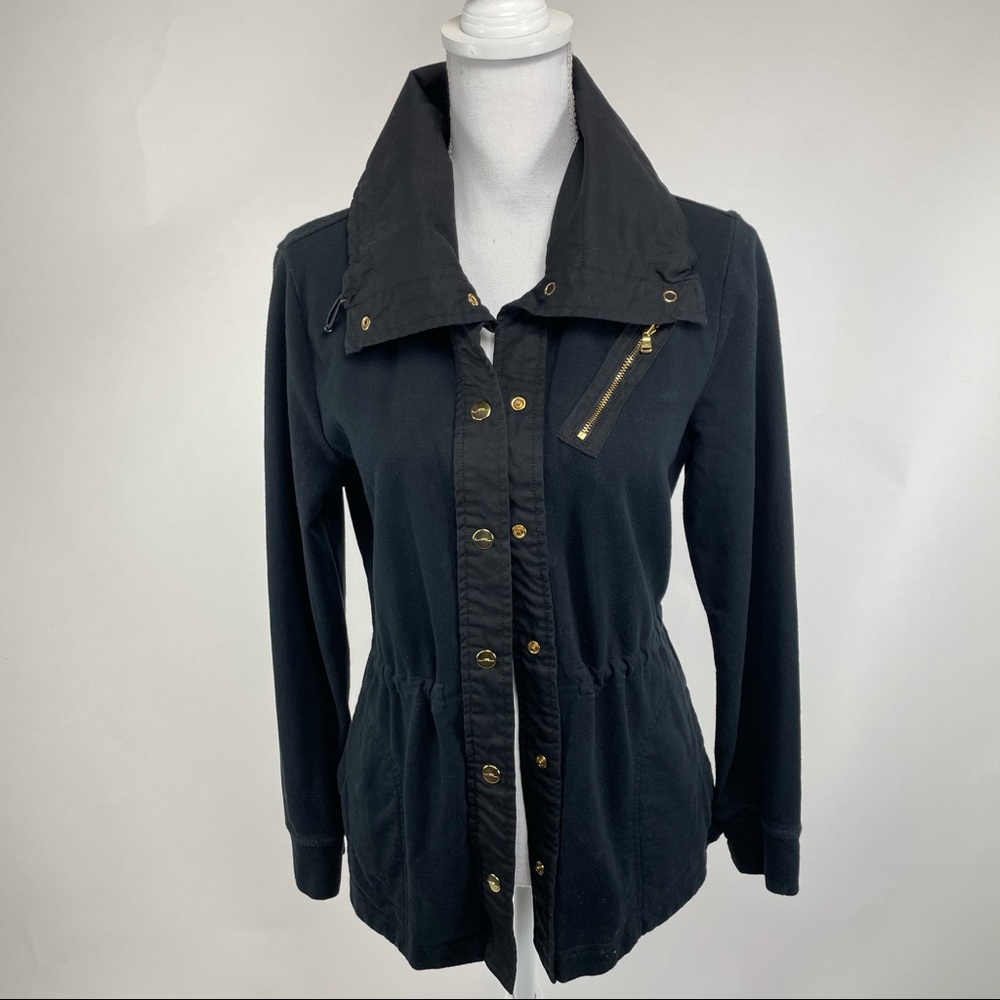 LRL Lauren Black Label Cotton Knit Jacket Black M